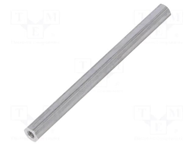 Screwed spacer sleeve; 70mm; Int.thread: M3; hexagonal; aluminium DREMEC TFF-M3X70/DR134