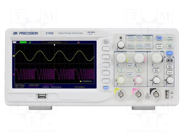 Oscilloscope: digital; Ch: 2; 100MHz; 1Gsps; 40kpts; LCD TFT 7" B&K PRECISION BK2190E