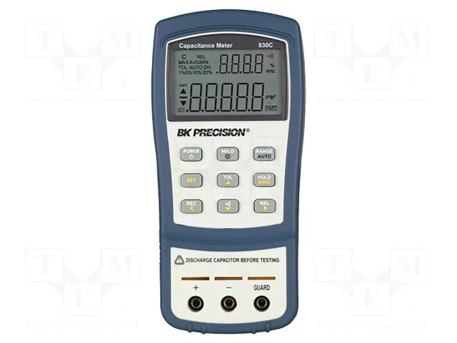 Capacity; LCD; 4,5 digit (11000); 5x/s; Accuracy: 0.5%; 230VAC B&K PRECISION BK830C