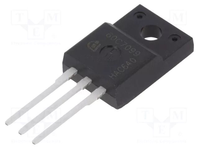 Transistor: N-MOSFET; unipolar; 650V; 8A; Idm: 83A; 33W; TO220FP INFINEON TECHNOLOGIES IPA60R099C7XKSA1