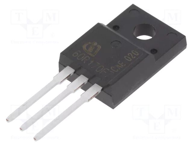 Transistor: N-MOSFET; CoolMOS™ CFD7; unipolar; 650V; 5A; Idm: 51A INFINEON TECHNOLOGIES IPA60R170CFD7XKSA1