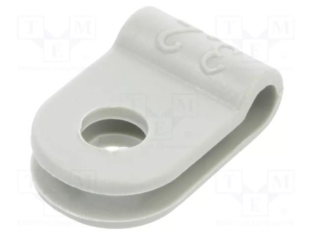 Fixing clamp; Cable P-clips; ØBundle : 3.2mm; W: 10mm; polyamide OBO BETTERMANN OBO-2222035