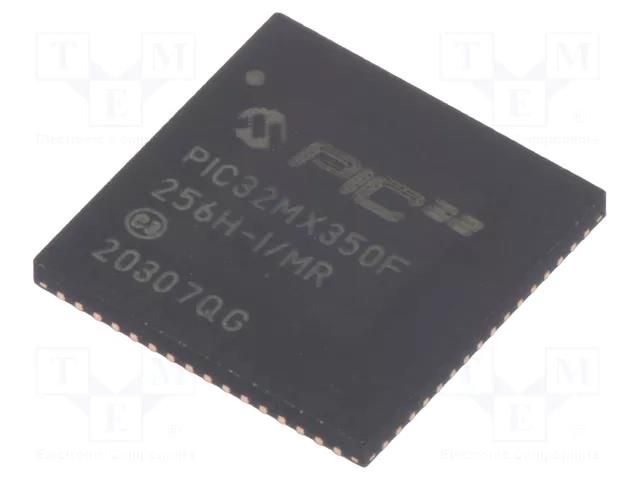 IC: PIC microcontroller; 256kB; I2C x2,PMP,PPS,SPI x2,UART x2 MICROCHIP TECHNOLOGY 32MX350F256H-I/MR