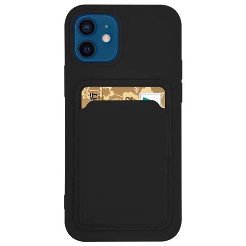 Card Case Silicone Wallet Case with Card Slot Documents for Samsung Galaxy A22 4G Black, Hurtel 5907769333910 5907769333910