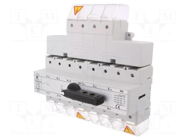 Switch: mains-generator; Stabl.pos: 3; 160A; I-0-II; Poles: 3+N SPAMEL PRZK-4160N-W02