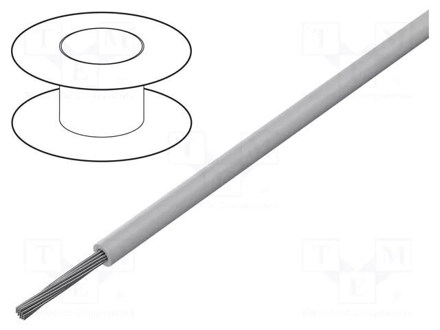 Wire; HookUp Wire; stranded; Cu; 18AWG; PVC; dark grey; 150V; 30.5m ALPHA WIRE 7057-SL005