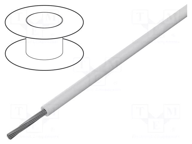 Wire; stranded; Cu; 20AWG; PVC; white; 300V; 305m; 1000ft BELDEN 9919.0091000