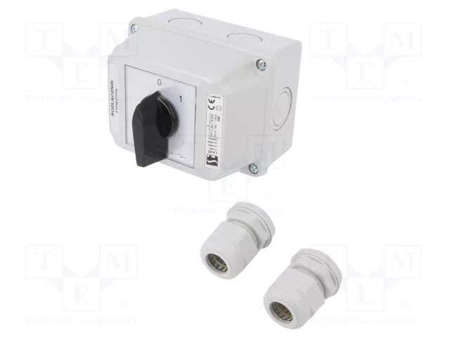 Switch: cam switch; Stabl.pos: 2; 40A; 0-1; flush mounting; Poles: 3 SPAMEL LK40-2-8211-OB2