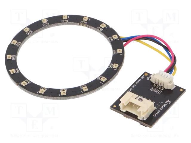 LED ring; RGB; 1.3W; 120°; No.of diodes: 16; Dim: Ø51mm; 5mA; 5VDC LUMEX SMR-5141-16-RGB-UR