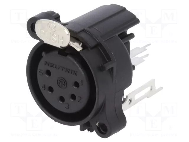 Connector: XLR; socket; female; PIN: 5; straight; with push button NEUTRIK NTR-NC5FAV
