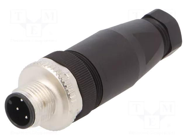 Connector: M12; plug; PIN: 4; male; straight; screw terminal; 4÷6mm WEIDMÜLLER SAIS-4/7