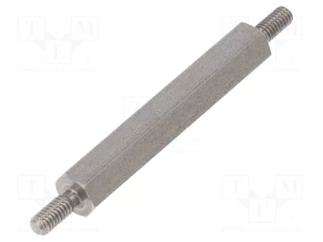 Screwed spacer sleeve; 30mm; Ext.thread: M2,5; hexagonal DREMEC TMM-M2.5X30/DR442