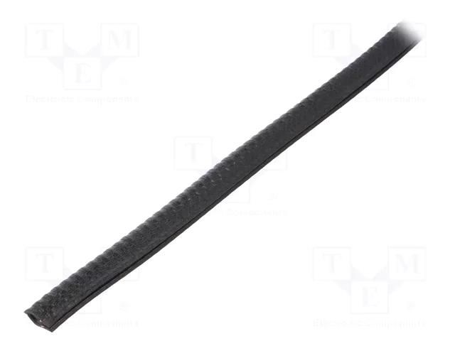 Hole and edge shield; PVC; L: 10m; black; H: 11.4mm; W: 9mm RST ROZTOCZE UT-4.8.2-10M