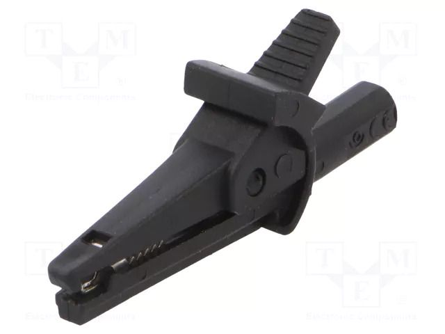 Crocodile clip; 10A; 600VDC; black; Grip capac: max.6mm ELECTRO-PJP PJP5002-IEC-D4-N