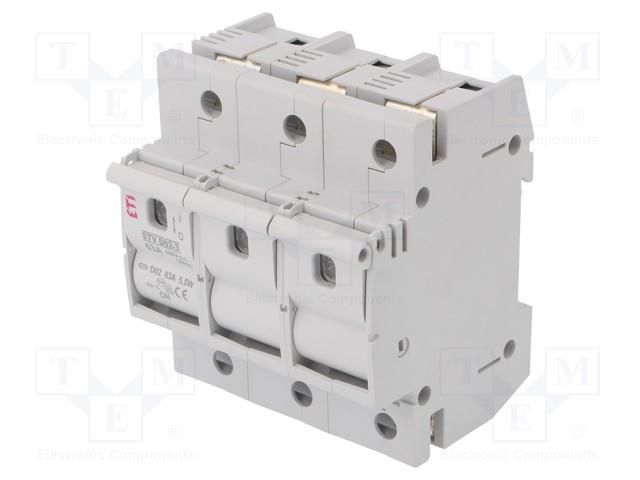 Fuse disconnector; D02; for DIN rail mounting; 63A; 400VAC ETI POLAM 002271004