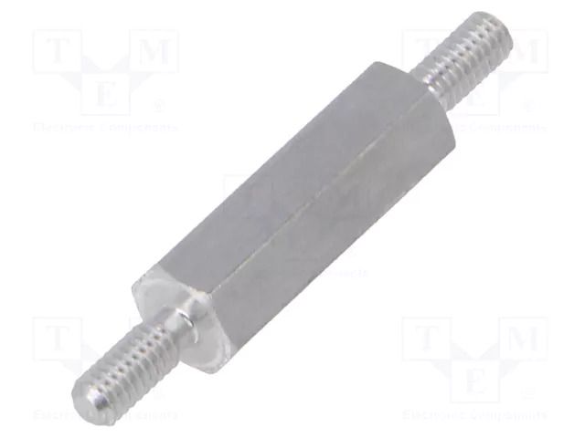 Screwed spacer sleeve; 15mm; Ext.thread: M2,5; hexagonal DREMEC TMM-M2.5X15/DR432