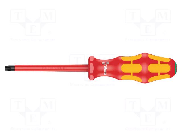 Screwdriver: insulated; Torx®; TX30; Blade length: 100mm; 1kVAC WERA WERA.05006178001