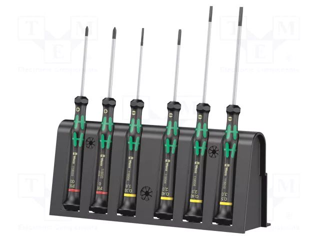 Kit: screwdrivers; Phillips,slot; Kit: stand,screwdrivers; 6pcs. WERA WERA.2035/6