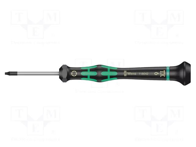Screwdriver; precision; Torx®; TX06; Blade length: 40mm WERA WERA.2067/TX6