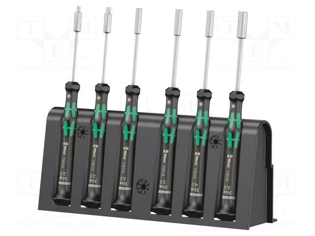Kit: screwdrivers; precision; 6-angles socket; Kraftform Micro WERA WERA.05118158001