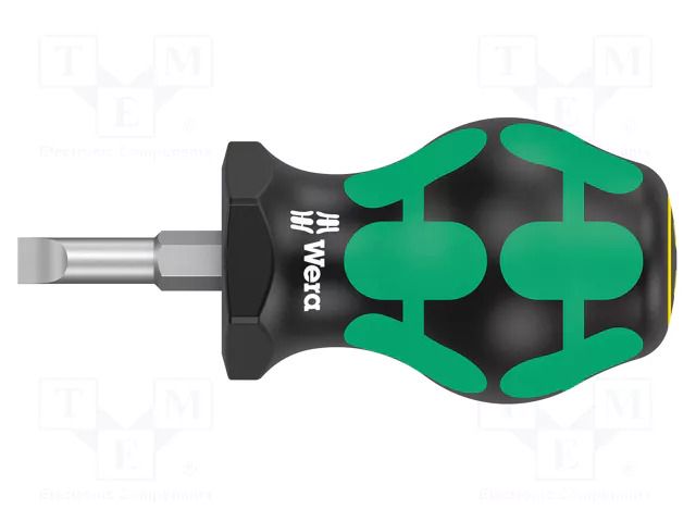Screwdriver: standard; slot; 5.5x1mm; STUBBY; Blade length: 24.5mm WERA WERA.05008842001