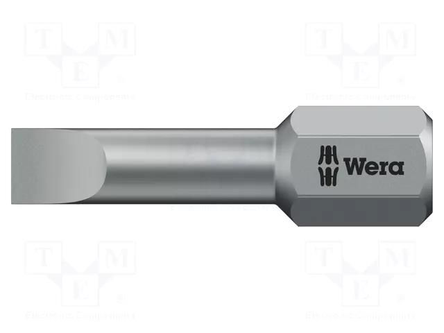 Screwdriver bit; slot; 5.5x0.8mm; Overall len: 25mm; TORSION WERA WERA.05056220001