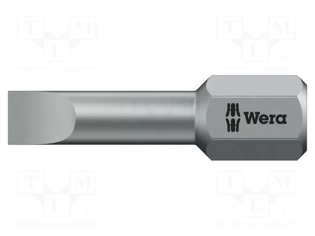 Screwdriver bit; slot; 6.5x1.2mm; Overall len: 25mm; TORSION WERA WERA.05056233001