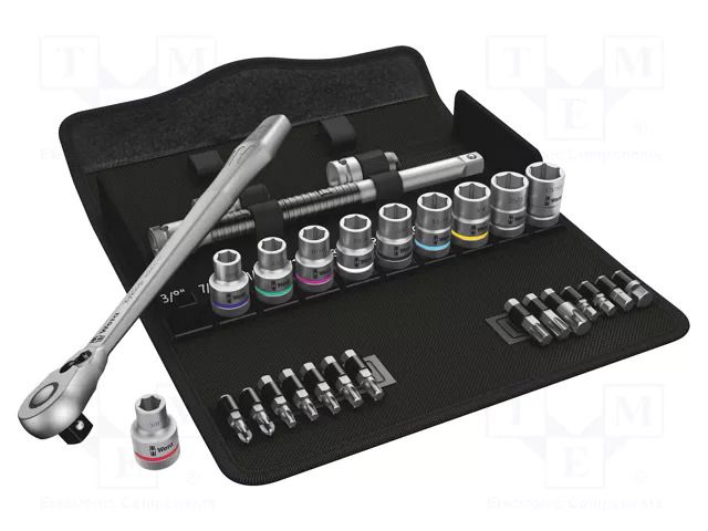 Wrench-set; socket spanner; 1/2"; Zyklop; 28pcs. WERA WERA.05004081001