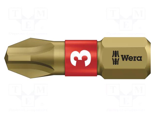 Screwdriver bit; Phillips; PH3; Overall len: 25mm; BiTorsion WERA WERA.05056414001