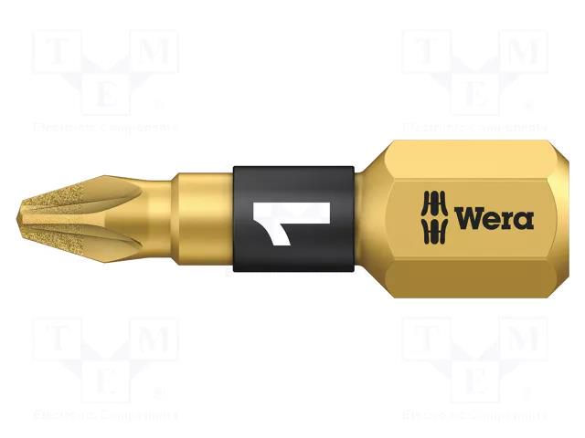 Screwdriver bit; Pozidriv®; PZ1; Overall len: 25mm; BiTorsion WERA WERA.05056700001