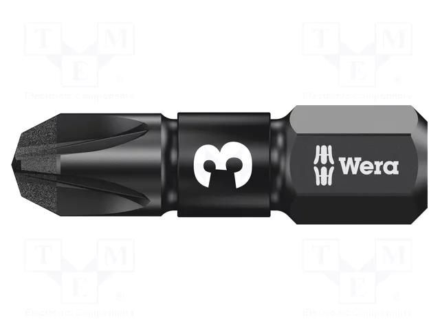 Screwdriver bit; Pozidriv®; PZ3; Overall len: 25mm WERA WERA.05057622001