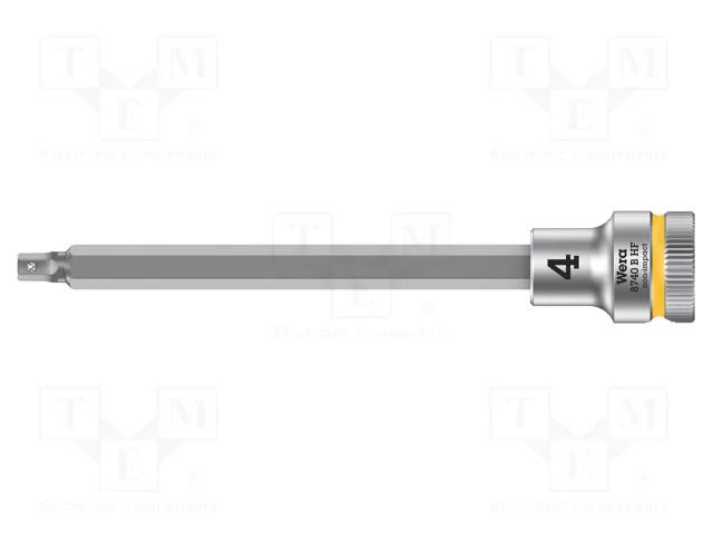 Socket; Hex Plus key,socket spanner; HEX 4mm; 3/8"; Zyklop WERA WERA.05003032001