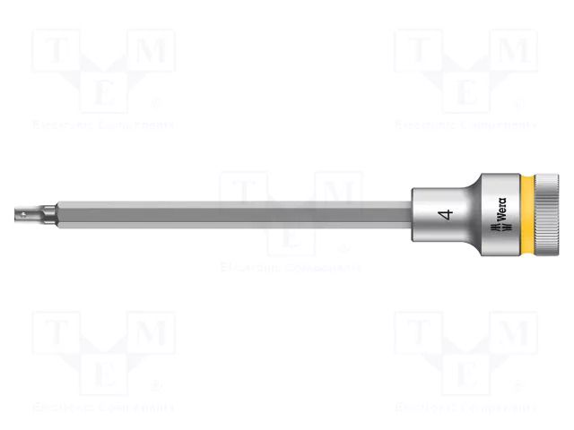 Socket; Hex Plus key,socket spanner; HEX 4mm; 1/2"; Zyklop WERA WERA.05003840001
