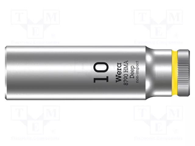 Socket; 6-angles,socket spanner; HEX 10mm; 1/4"; 8790 HMA Deep WERA WERA.05004507001