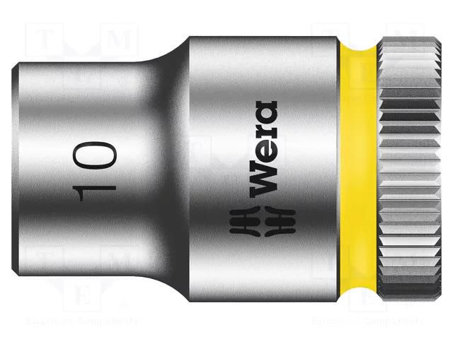 Socket; 6-angles,socket spanner; HEX 10mm; 3/8"; Zyklop WERA WERA.05003555001