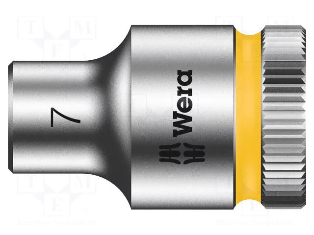 Socket; 6-angles,socket spanner; HEX 7mm; 3/8"; Zyklop WERA WERA.05003552001