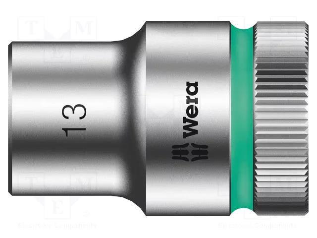 Socket; 6-angles,socket spanner; HEX 13mm; 1/2"; Zyklop WERA WERA.05003604001