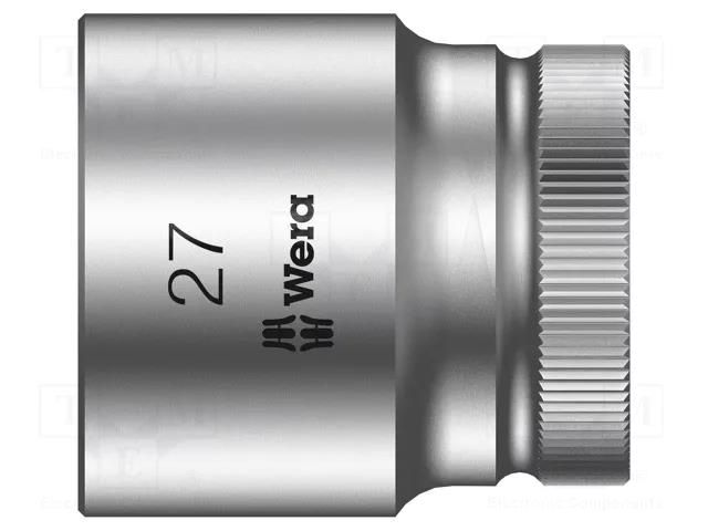 Socket; 6-angles,socket spanner; HEX 27mm; 1/2"; Zyklop WERA WERA.05003615001