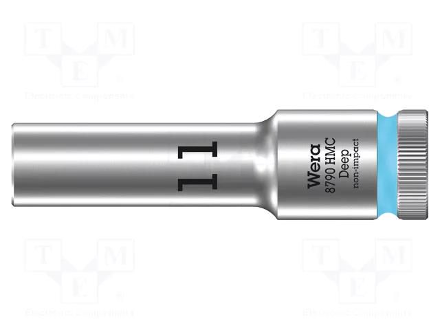 Socket; 6-angles,socket spanner; HEX 11mm; 1/2"; 8790 HMC Deep WERA WERA.05004551001