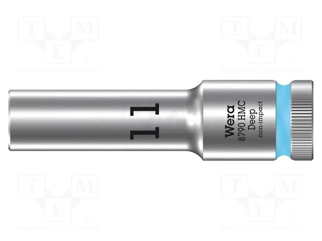Socket; 6-angles,socket spanner; HEX 11mm; 1/2"; 8790 HMC Deep WERA WERA.05004551001