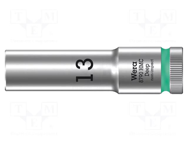 Socket; 6-angles,socket spanner; HEX 13mm; 1/2"; 8790 HMC Deep WERA WERA.05004553001