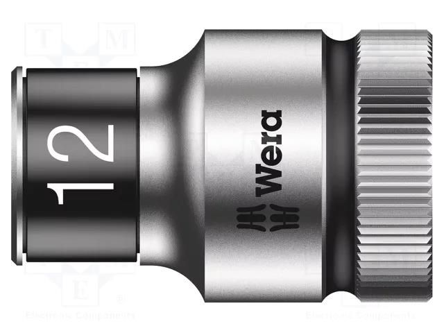 Socket; 6-angles,socket spanner; HEX 12mm; 1/2"; Zyklop WERA WERA.05003732001