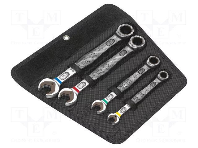 Wrench-set; combination spanner; Chrom-molybdenum steel; 4pcs. WERA WERA.JKSET