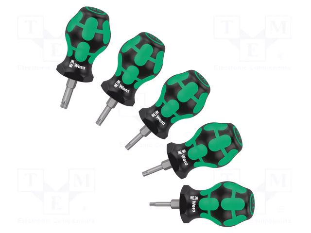 Kit: screwdrivers; Torx®; TX10,TX15,TX20,TX25,TX27; STUBBY; 5pcs. WERA WERA.05008876001