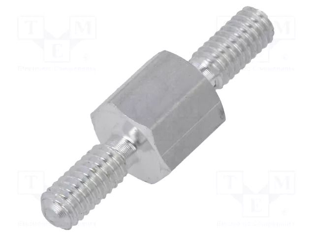 Screwed spacer sleeve; 5mm; Ext.thread: M2,5; hexagonal DREMEC TMM-M2.5X5/DR432