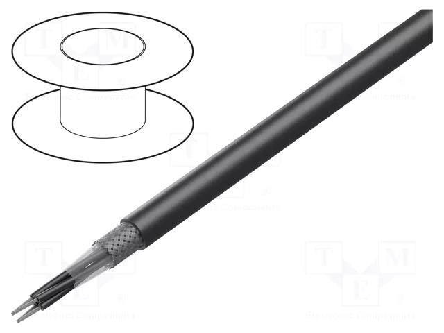 Wire; HELUTHERM® 145 MULTI; 4x1.5mm2; stranded; Cu; PO; black HELUKABEL THERM145-C-4X1.5