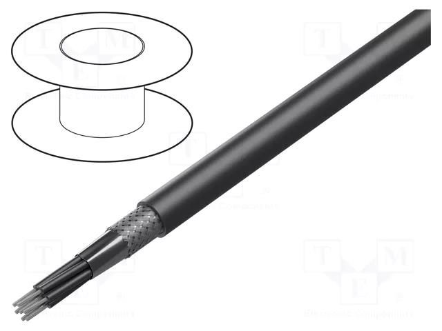 Wire; HELUTHERM® 145 MULTI; 7x1.5mm2; stranded; Cu; PO; black HELUKABEL THERM145-C-7X1.5