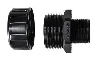 CONDUIT FITTING, STRAIGHT, 0.38" DIA, PA66 166-90133