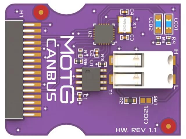 MOTG; CAN 2.0B; CAN; MCP2515,MCP2551; prototype board 4D Systems MOTG-CAN