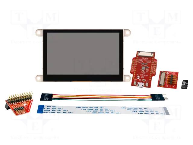 Dev.kit: with display; LCD TFT; Resolution: 480x272; uC: DIABLO16 4D Systems SK-GEN4-43DCT-PI